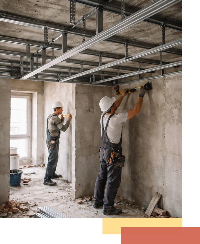 Монтаж каркаса потолка из профильного профиля в Еманжелинске