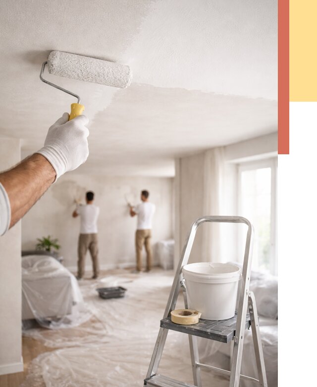 Покраска потолка акриловой краской в Еманжелинске от 2568 руб. | ОТДЕЛОЧНИК-Мнж